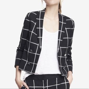 Express Womens Open Blazer Widnowpane Career